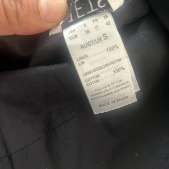 JETS AUSTRALIA black linen midi dress size 6 - Picture 6 of 9